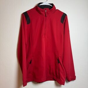 Nike Golf Women's Red 1/4 Zip Long Sleeve‎ Pullover Jacket M 8-10